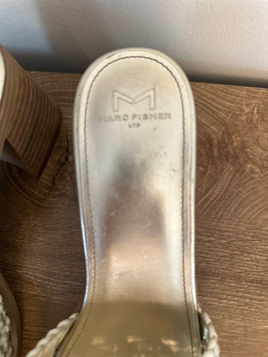 Marc Fisher Natural Woven Block Heel Mules women’s size 9 1/2 #chic #summer - Picture 3 of 6